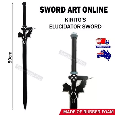 Halloween Costume Dress Up Foam Sword Black SAO Sword Art Online Party Prop 80CM • $28.95