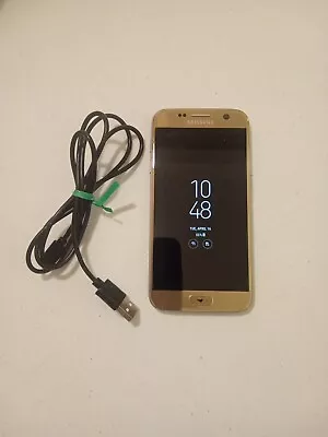 Samsung Galaxy S7 Gold Platinum Smartphone Used WORKS GREAT Free Shipping • $39.99