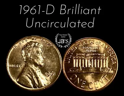 1961 D Lincoln Memorial Cent Choice Brilliant Uncirculated *JB's Coins* • $1.95