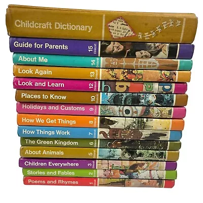 Vintage 1976 Childcraft How & Why Library Books 1-15 & Dictionary Missing 4 & 11 • $22.45