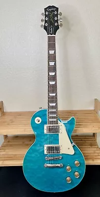 Epiphone Les Paul Standard 2021 Electric Guitar - Translucent Blue W/Hard Case • $103.50