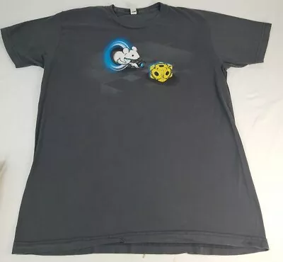 2011 Shirt.woot Portal Mouse And Cheese Shirt Size Large Game Merch Double Sided • $20