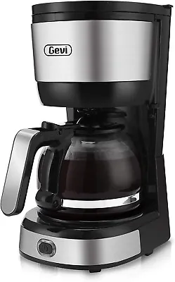 Gevi 4-Cup Coffee Maker With Auto-Shut Off Cone Filter Stainless Steel Finish • $39.89