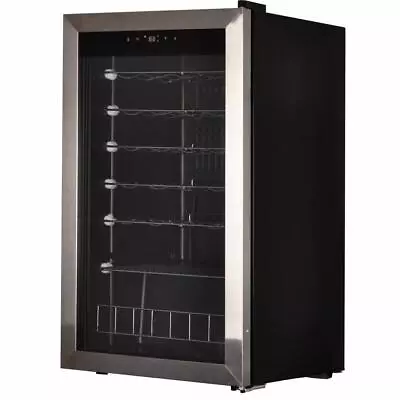 £298 • Buy SMAD 98L Undercounter Drinks Fridge Glass Door Wine & Beverage Cooler