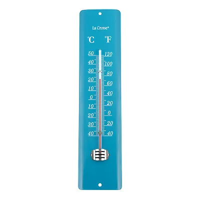 T83660 La Crosse La Crosse 11.5  Indoor / Outdoor Metal Thermometer - Blue • $11.95