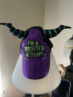 Disney Parks MALEFICENT Monster At Heart Halloween Ear Hat Baseball Cap NEW • $18