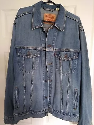 Vintage Levi's Denim Trucker Jacket Blue Mens XL 70507 Button Up - ** UNWORN ** • £10