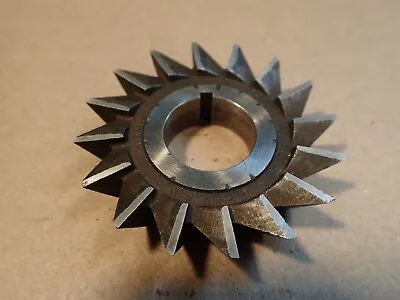 60 Degree Single Angle Mill Milling Cutter: 2-1/2  OD 1/2  Width 7/8  Arbor Hole • $20