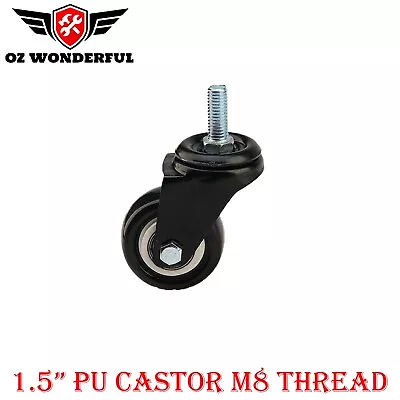 1.5  40mm Swivel PU BOLT  M8x25mm Castor Caster Wheel Wheels Castors • $2.49