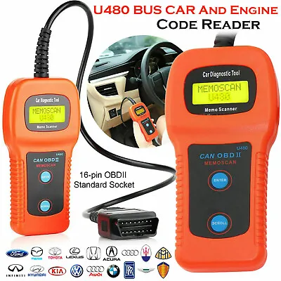 OBD2  U480 Scanner Car Fault Code Reader CAN BUSEOBD Engine Diagnostic Tool Obd • £32.35