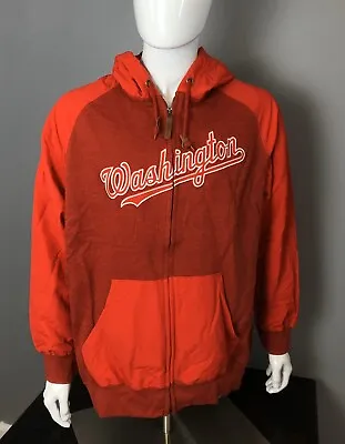 Washington Nationals Hoodie - Red First Play Full-Zip Fleece Sweatshirt/Jacket • $30