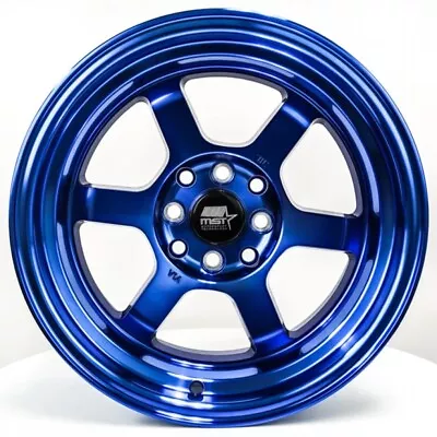 15x8 Sonic Blue Wheels MST Time Attack 4x100/4x114.3 0 (Set Of 4)  73.1 • $556.20