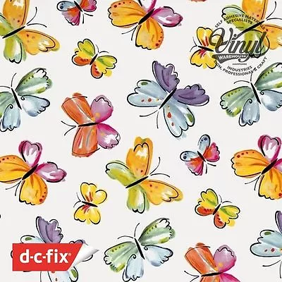 Colourful Butterfly Sticky Back Vinyl Fablon (346-0377) 45cm X 2m • £7.99