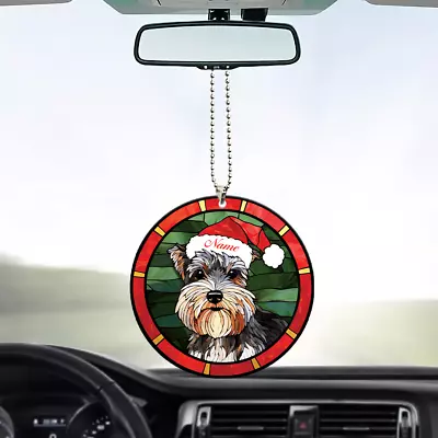 Schnauzer Dog Christmas OrnamentSchnauzer Dog With Santa Hat Christmas Ornament • $19.99