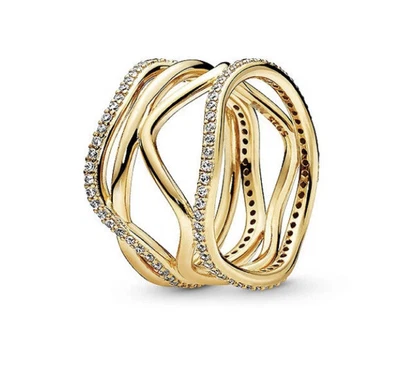 $45 • Buy Pandora Swirling Lines  S925 Ale Size 54 Ring 