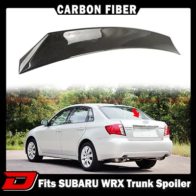 2008-2014 Fits SUBARU WRX Impreza 3rd Sedan Trunk Spoiler X Type Carbon Fiber • $199