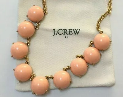 NWT J. Crew Peach Bubble Stone Necklace  & J Crew Bag • $26.99