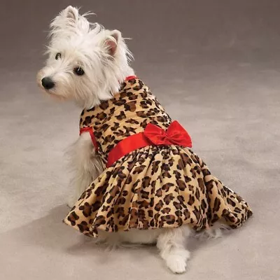 $23.99 • Buy Safari Dog Dress From Zack & Zoey In Red Leopard