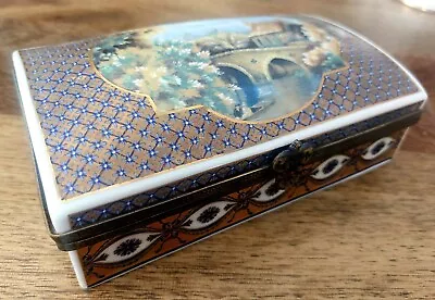 Large Hand-Painted Limoges Peint A La Main  Hinged Jewellery Box  • £58.94