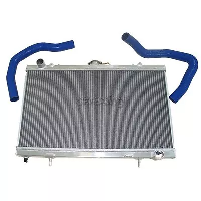 CXRacing Aluminum Cooler Radiator + Hoses For 89-94 240SX S13 SR20DET SR20 MT • $199