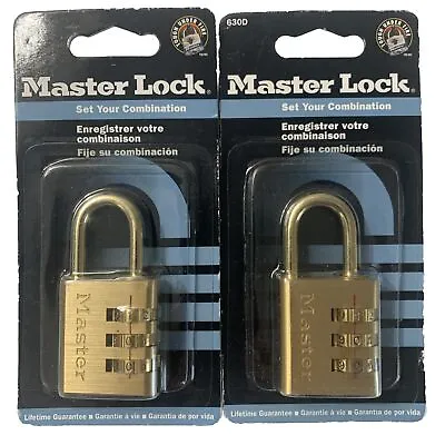 Master Lock Padlock 630D Set Your Own Combination Luggage Lock 3/16  Lot Of 2 • $15.88