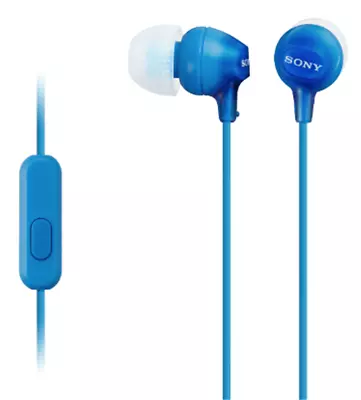 Sony Universal Earbuds For Smartphones Comfortable Fit Stereo Headphones Blue • $14