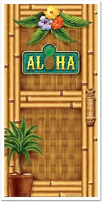 £6.99 • Buy Hawaiian Luau Party ALOHA DOOR BANNER COVER Selfie Photo Scene Prop Decorations