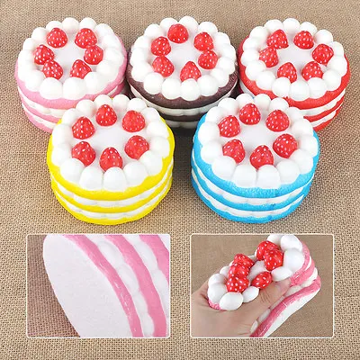 $14.61 • Buy 12cm Jumbo Strawberry Cake Cream Scented Slow Rising Toy Kids Fun Gift