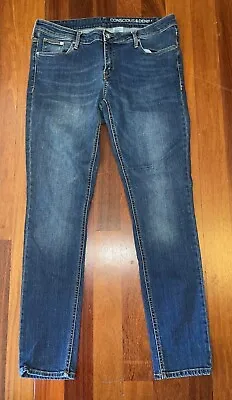 CONSCIOUS DENIM Skinny Low Waist Blue Jeans ~ H&M ~ Mens 34x32 • $12.50