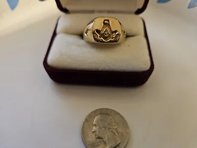 £8.05 • Buy Vintage Gold? Masonic Ring- Master Mason Freemason Stamped Beautiful Antique