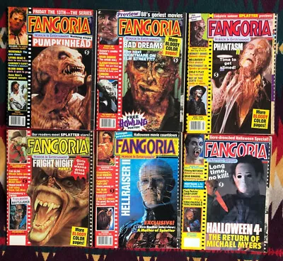 Fangoria Magazine Lot Of Six Issues From 1988 With Posters. Vintage Horror. • $25