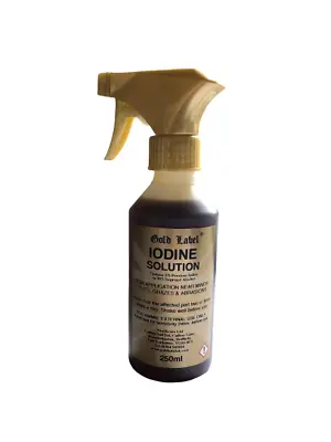 Gold Label Iodine Solution Spray 250ml 500ml • £9.05