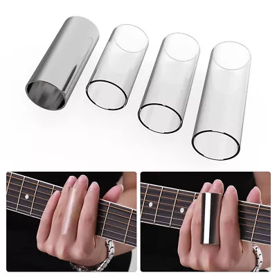 Guitar Slides Set 4 Slides + 4 Thumb & Finger Picks +  Storage Box K5G9 • $10.05