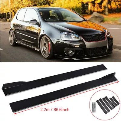 $71.63 • Buy 86.6'' Side Skirts Extension Lip Bottom Line For VW Golf MK5 MK6 MK7 MK7.5 GTI R