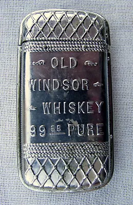 Fine Antique Pre-prohibition 3-d Whiskey Advertising Match Safe ~ Pre 1911 • $265.50