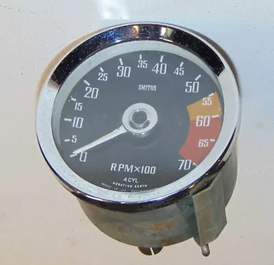 1968-72  MGB  Smiths RVC 1433/00 Tachometer With Mount Straps- Nice S4 L#17 • $40