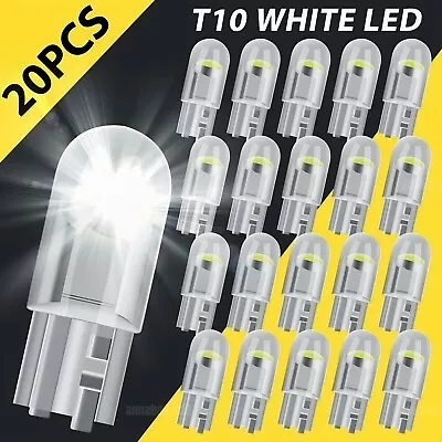 20Pcs LED License Plate Interior Light Bulb T10 194 168 W5W 2825 6000K White Q1 • $1.25