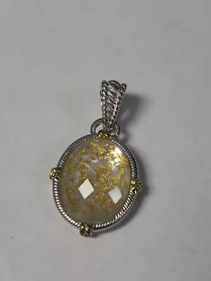 Judith Ripka 925 /14 K Gold Leaf Pendant. • $88