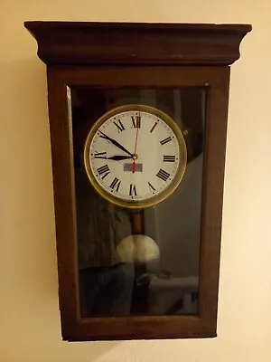 £399.99 • Buy Vintage International Time Recordering Co Company Dark Wooden Wall Clock