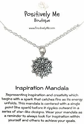 Inspiration Mandala Necklace Sterling Silver • $55