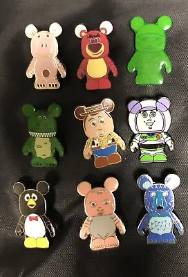 Toy Story Vinylmation Disney Pin Set Of 9 Woody Buzz Rex Army Lotso Ham Penguin+ • $50