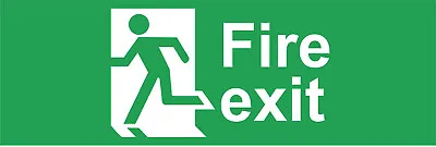 £0.99 • Buy Fire Exit Signs Or Sticker, - Running Man Plain Indoor / Outdoor Waterproof