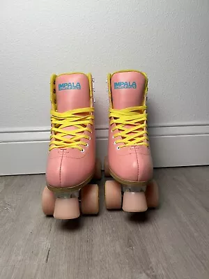 Impala Quad Roller Skates | Pink & Yellow | Womens Size 9 • $44.88