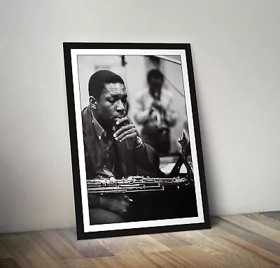 John Coltrane And Miles Davis Reproduction Photograph Poster Wall Art Print Jazz • £13.49