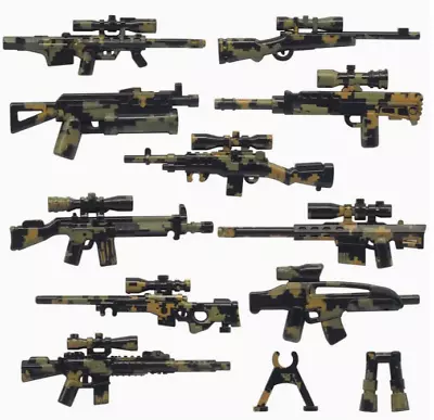 *12*pcs Modern Snipers Minifigures Compatible With Brickarms Desert/Jungle Camo • $9.35