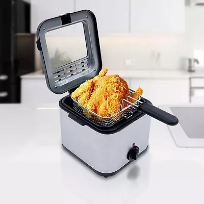 1000W Electric Deep Fryer 2.5 L Oil Capacity Fish Fryer With Temperature Control • $43