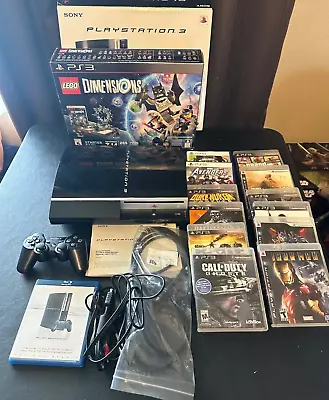 Sony PlayStation 3 (ps3)  80GB BACKWARD COMPATABlLE-PS-1-Console + GAMES+ MORE. • $86