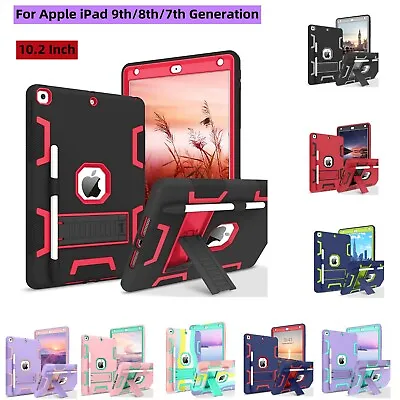 For 10.2 IPad 9th 8th 7th Generation Shockproof Heavy Duty Hard Case Stand Cover • $19.94