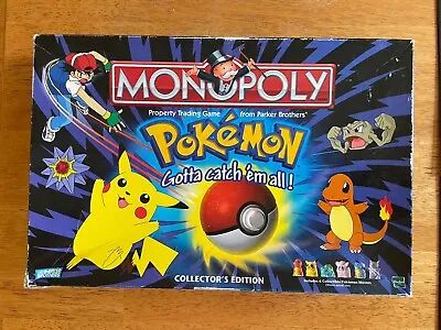 1999 Pokémon Monopoly Board Game Vintage Hasbro Collector's Edition - 41357 • $29.99