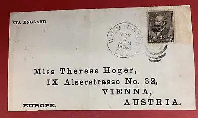 U.S. Scott #205 Used On 1886 Cover Sent From Wilmington DE. To Vienna Austria • $30